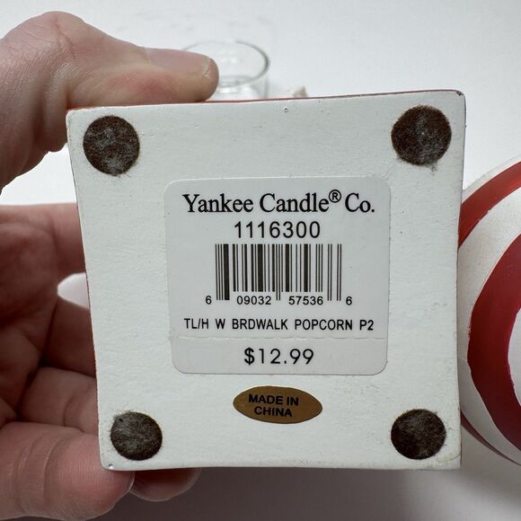 Vintage Yankee Candle Popcorn Tea Light Candle Holder Movie - Picture 7 of 9